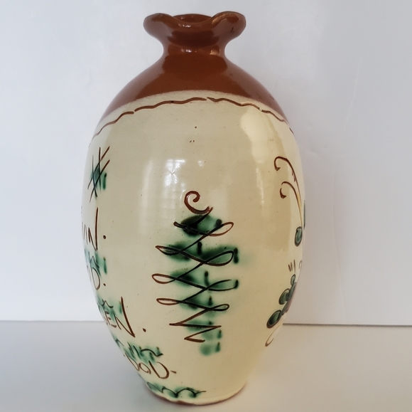 Vintage Scandinavian Pottery Pitcher Jug Hand Painted GABRIEL BURMEISTER Signed - Picture 2 of 8